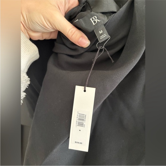 Banana Republic Forte Mini Ruffle Dress Black medium backless NEW - Picture 6 of 8